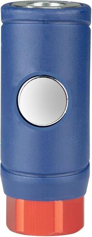 1/4" FNPT M Style Safety Button Coupler Leak-Free Structure, Blue + Red, 5-Piece in Kuwait