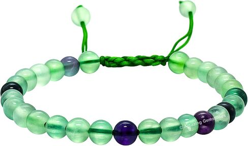 Amazing Gemstone Crystal Agate Bracelet, Gifts For Men and Women - Protection Healing Crystal Bracelet - 6mm Gemstone Beaded Adjustable Bracelet, Pulseras Para Hombres Mujer Stocking Stuffers in Saudi Arabia