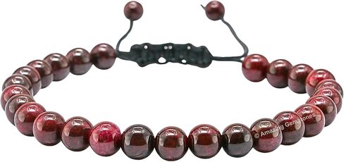 Amazing Gemstone Crystal Agate Bracelet, Gifts For Men and Women - Protection Healing Crystal Bracelet - 6mm Gemstone Beaded Adjustable Bracelet, Pulseras Para Hombres Mujer Stocking Stuffers in Saudi Arabia
