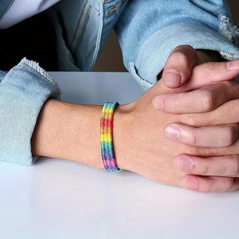 3 قطعة أساور فخر للنساء الرجال lgbtq قوس قزح أساور المعصم التفاف المثليين سوار مجموعة الكمال فخر مجوهرات اكسسوارات هدايا in Kuwait