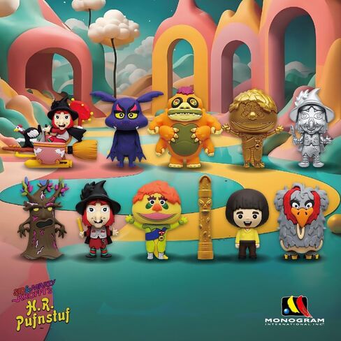 H.R. سلسلة Pufnstuf 1 - مشبك حقيبة قابل للجمع مقاس 5 بوصات - حقيبة عمياء (شكل عشوائي واحد) - سلسلة مفاتيح شخصية تلفزيونية كلاسيكية/ملحق حقيبة الظهر | بضائع مرخصة رسميًا in Saudi Arabia
