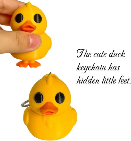 TIME&TRAVE 4-Pack 3D Printed Animal Keychains, Articulated Fox Dog Duck Goose Set with Movable Joints, Poseable Collectible Figure for Backpack Bag Zip Pull, Gift for Animal Lovers in Saudi Arabia