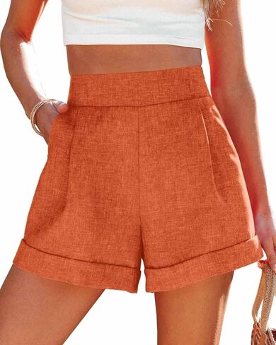 Wihion Women Summer Wide Leg Shorts High Waisted Casual Bermuda Shorts Lightweight Workwear Shorts with Pocket in Saudi Arabia