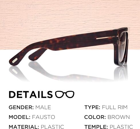 Tom Ford FT0711 FAUSTO Square Shape Sunglasses + Bundle With eSHADES Eyewear Cleaning Kit in Saudi Arabia
