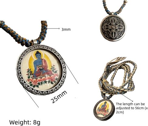 MollyBoxStudio التبت البوذية التبتية البوذية قلادة بوذا قلادة الكتاب تميمة Vajra قلادة هدية فكرة للوالدين in Kuwait