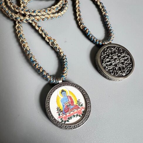 MollyBoxStudio التبت البوذية التبتية البوذية قلادة بوذا قلادة الكتاب تميمة Vajra قلادة هدية فكرة للوالدين in Kuwait