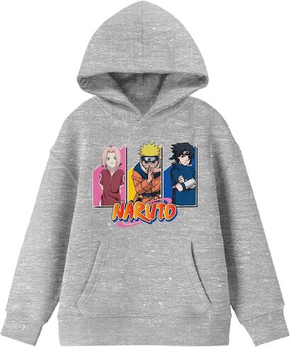 سويت شيرت بقلنسوة للشباب من Bioworld Naruto Classic Team Seven بأكمام طويلة باللون الرمادي in Kuwait