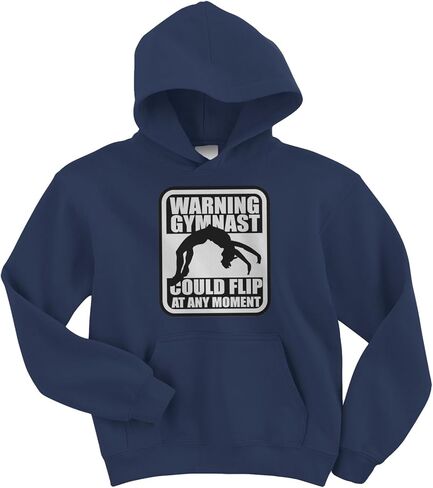 Threadrock Big Girls' Warning Gymnast Could Flip Youth Hoodie Sweatshirt in Saudi Arabia