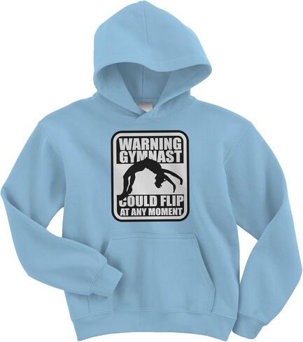 Threadrock Big Girls' Warning Gymnast Could Flip Youth Hoodie Sweatshirt in Saudi Arabia