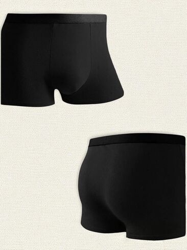 5 Pack Men's Boxer Briefs Classic Solid Color Underwear Comfortable and Stretchable Black Essential Pack for Everyday Wear in Saudi Arabia