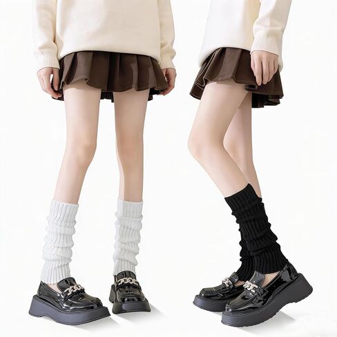 2 Pairs Leg Warmers for Women, 80s 90s Fashion Knit Leg Warmer Socks for Party Dance Sports in Saudi Arabia