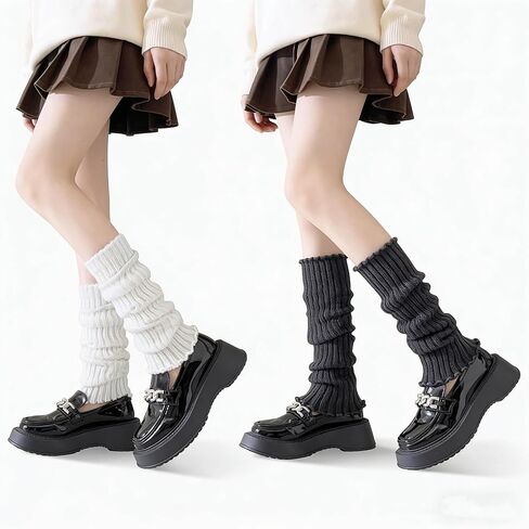 2 Pairs Leg Warmers for Women, 80s 90s Fashion Knit Leg Warmer Socks for Party Dance Sports in Saudi Arabia