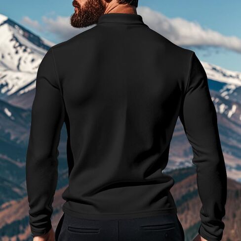 Men's Slim Fit Turtleneck Long Sleeve Basic Top, Soft Lightweight Mock Neck Pullover for Casual or Business in Saudi Arabia