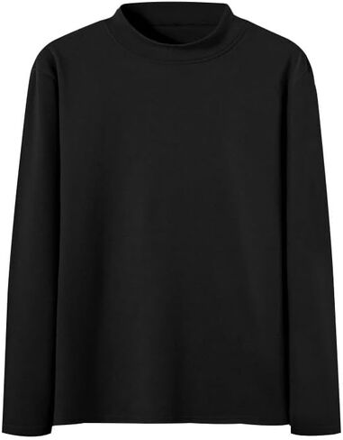 Men's Slim Fit Turtleneck Long Sleeve Basic Top, Soft Lightweight Mock Neck Pullover for Casual or Business in Saudi Arabia