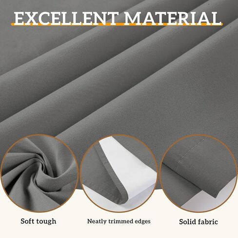 4-Panel-Curtain 100% Blackout, 84 Inch Length for Bedroom Living Room, Grommet Thermal Insulated Room Darkening Drapes, Light Blocking Window Treatment Decor, Pack of 4, 54x84, Taupe in Saudi Arabia