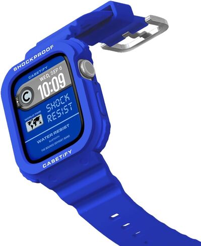 CASETiFY Bounce Odyssey Watch Band Compatible with Apple Watch - 40mm/41mm/44mm/45mm - Black/Silver/Bubble Gum/Electric Blue in Saudi Arabia