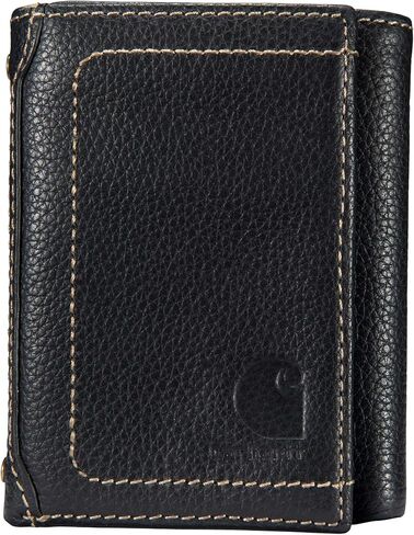 Carhartt Men’s Pebble Leather Full Grain Leather Wallets, Durable Design, Multiple Card Slots, Gifts for Men in Saudi Arabia