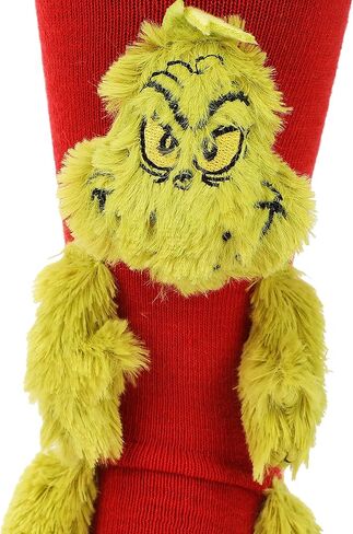 جوارب Bioworld The Grinch ثلاثية الأبعاد من القطيفة للرأس والأقدام من القطيفة المبتكرة in Kuwait