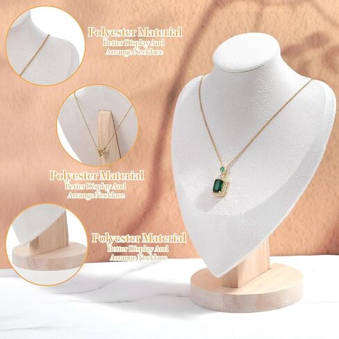 MAQUITA 3 Pcs Necklace Display Stands, Jewelry Bust Display Stands, 3d Necklace Bust Stand for Selling Mannequin Home Trade Organizer Shows Photography (Beige) in Saudi Arabia