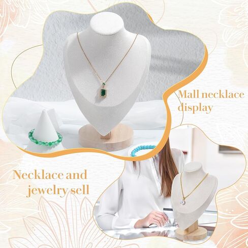 MAQUITA 3 Pcs Necklace Display Stands, Jewelry Bust Display Stands, 3d Necklace Bust Stand for Selling Mannequin Home Trade Organizer Shows Photography (Beige) in Saudi Arabia
