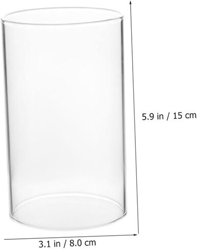 Zerodeko Glass Candle Holder Sleeve Borosilicate Candle Shade for Home Open Ended Design for Tealight Candles and Creating Warm Atmosphere in Saudi Arabia
