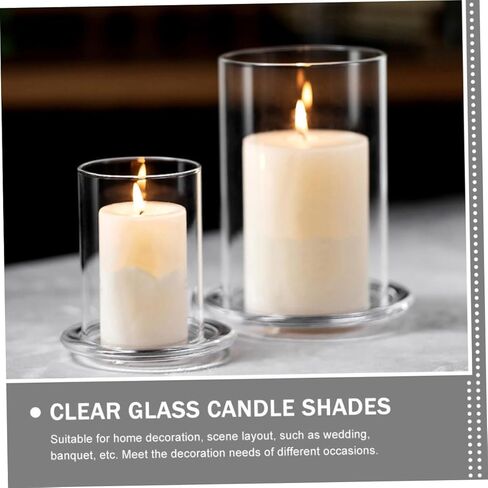 Zerodeko Glass Candle Holder Sleeve Borosilicate Candle Shade for Home Open Ended Design for Tealight Candles and Creating Warm Atmosphere in Saudi Arabia