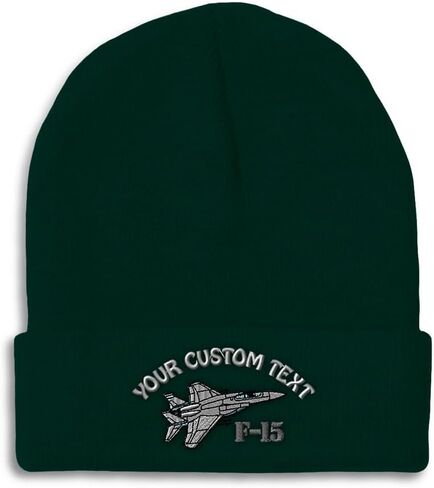 Speedy Pros Beanies for Men F-15 Aircraft Name Embroidery Skull Cap Winter Hats for Women Acrylic One Size in Saudi Arabia