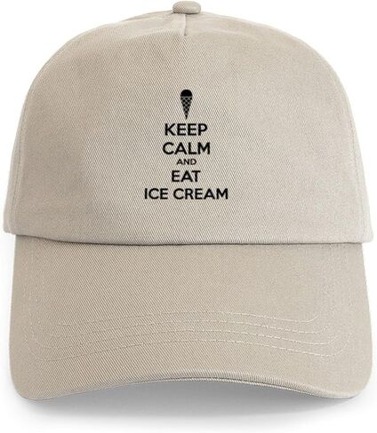 قبعة CafePress Keep Calm and Eat Ice Cream قبعة بيسبول قابلة للتعديل in Kuwait