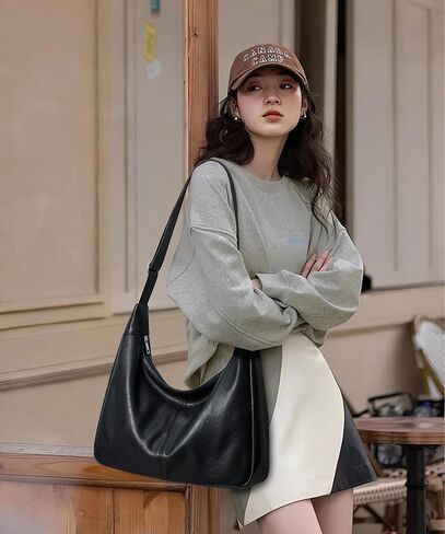 WLLWOO جلد نباتي مترهل المتشرد حقيبة المرأة عادية لينة حقيبة يد خمر Crossbody قابل للتعديل الكتف محفظة العمل اليومي in Kuwait
