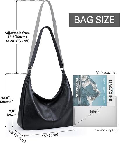 WLLWOO جلد نباتي مترهل المتشرد حقيبة المرأة عادية لينة حقيبة يد خمر Crossbody قابل للتعديل الكتف محفظة العمل اليومي in Kuwait