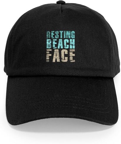 CafePress Resting Beach Face Color Cap Adjustable Baseball Cap in Saudi Arabia