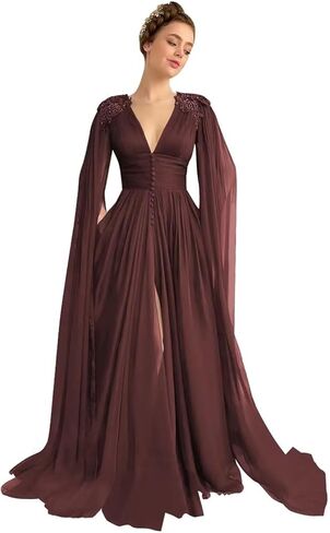 Dymaisei Tulle Prom Dresses with Cape Lace Applique Ball Gowns V Neck Formal Evening Dresses with Pockets in Saudi Arabia