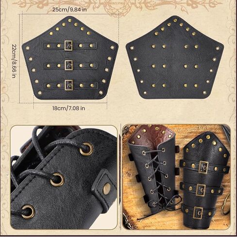 SUMGOGO Shoulder Armor Vials Witch Belt Pouch Waist Bag Retro Bracer Medieval Knight Robot Renaissance Cosplay Viking Costume in Saudi Arabia