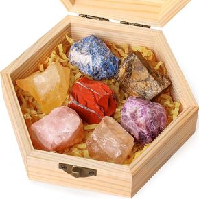 7 قطع كريستال وأحجار استشفاء، بلورات شفاء حقيقية، بلورات خام، كوارتز وردي، جمشت، سيترين، كوارتز in Kuwait