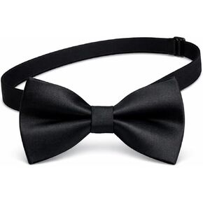 Bow Ties for Men Pre-Tied Satin Black Bowtie Adjustable Tuxedo Bow Ties for Wedding Party Formal Wear in Saudi Arabia