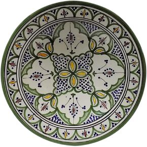 Ceramic Plates Moroccan Handmade Serving Wall Hanging Exquisite Colors Decorative 14 inches Diameter in Saudi Arabia