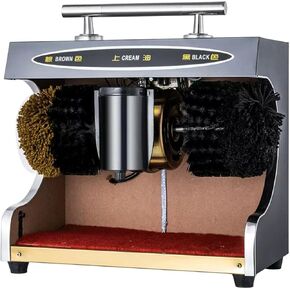 Automatic Shoe Polish Machine - Sole Cleaner with Dusting and Polishing Double Combination Brush for Easy Cleaning (Rose Gold) in Saudi Arabia