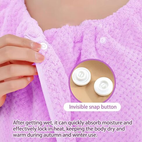 Women’s Soft Wrap Towel, Wearable Bath Robe Super Absorbent & Quick Dry Spa Bathrobes Lightweight for Sauna Beach Pool(39" x 51", Purple) in Saudi Arabia
