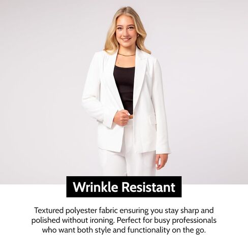 YORK & LANE Womens Packable Travel Blazer, Comfortable and Wash Friendly, Wrinkle Resistant in Saudi Arabia