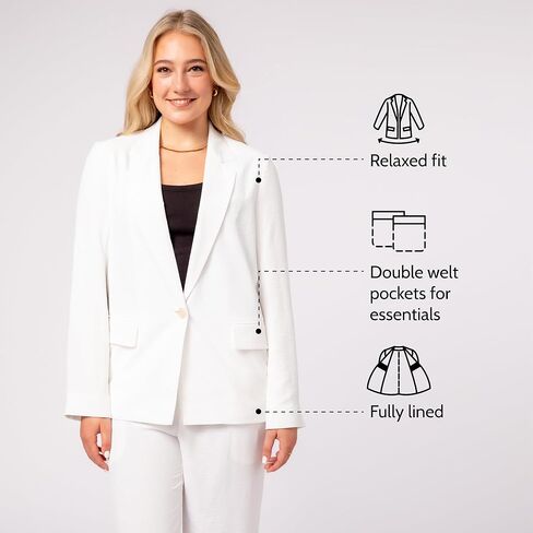 YORK & LANE Womens Packable Travel Blazer, Comfortable and Wash Friendly, Wrinkle Resistant in Saudi Arabia