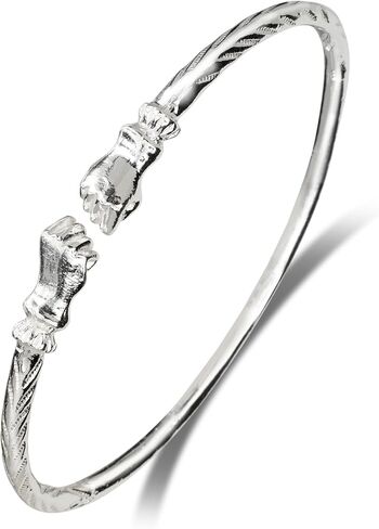 Better Jewelry Fist .925 Sterling Silver West Indian Bangle, Caribbean bangle, for men, for women, 1 piece in Saudi Arabia