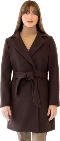 Nine West womens Ah8571 - Nine West Mid-length Faux Wool Coat in Saudi Arabia