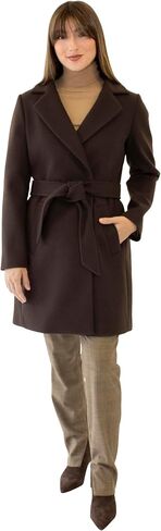 Nine West womens Ah8571 - Nine West Mid-length Faux Wool Coat in Saudi Arabia