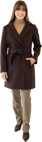 Nine West womens Ah8571 - Nine West Mid-length Faux Wool Coat in Saudi Arabia