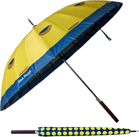 مظلة PickleBrella - مظلة قابلة للطي أوتوماتيكية مفتوحة، تصميم كرة Pickleball، متينة، مثالية لمحبي كرة Pickleball والاستخدام اليومي in Saudi Arabia