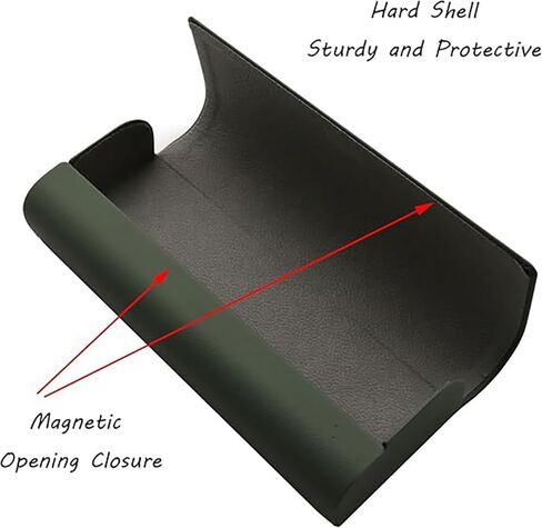 Unisex PU Leather Hard Eyeglasses Case - Durable Eyewear Protector for Most Glasses Types in Saudi Arabia