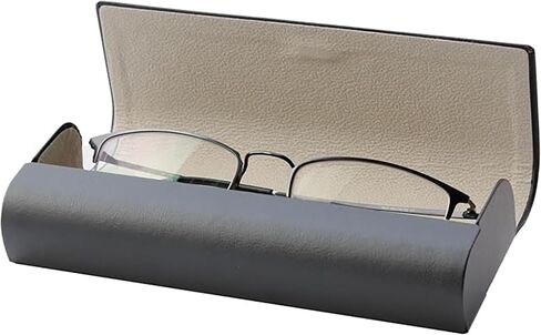 Unisex PU Leather Hard Eyeglasses Case - Durable Eyewear Protector for Most Glasses Types in Saudi Arabia