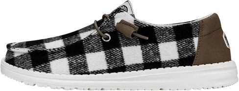Hey Dude Wendy Buffalo Plaid Pale Pink/Black Size 11, Women’s Shoes, Women’s Slip-on Loafers, Comfortable & Light-Weight in Saudi Arabia