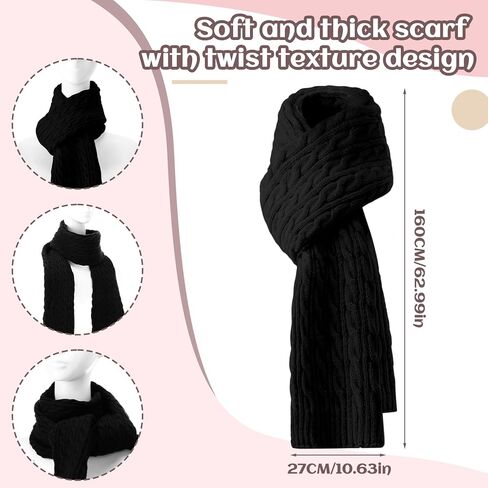 Suhine 8 Pcs Winter Beanie Hat Scarf Gloves Ear Warmer set Warm Fleece Knit Hat Touch Screen Gloves Earmuff for Women men in Saudi Arabia