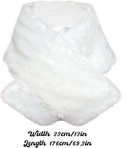 Winter Faux Fur Long Shawl Cloak Women's Luxury Party Cape for Dress Evening Party Coat in Saudi Arabia